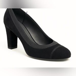 Stuart‎ Weitzman Forsure Black Suede Pumps Heels Size 7.5